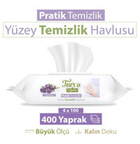 Baby Turco Lavanta Antibakteriyel 100 Yaprak 4'lü Islak Mendil