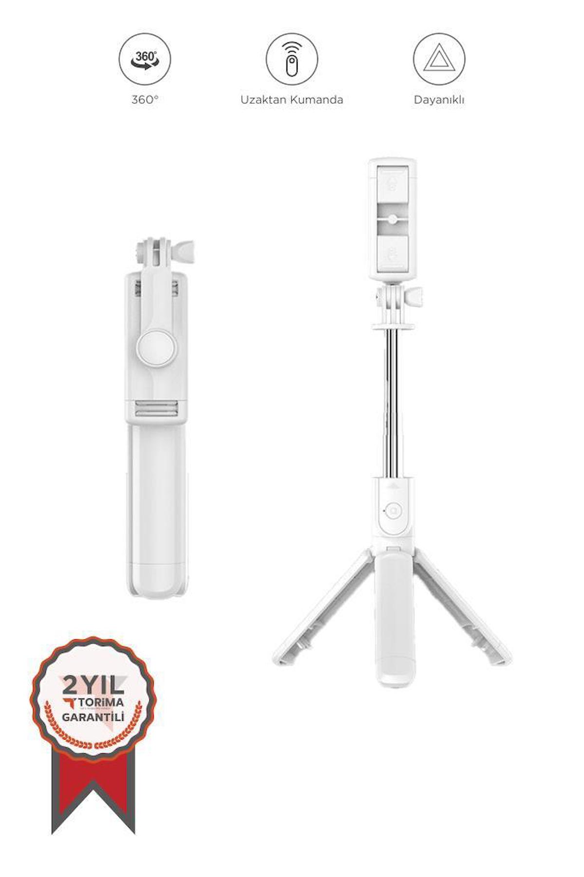 Torima S03 Beyaz Telefon Tripod 68 cm
