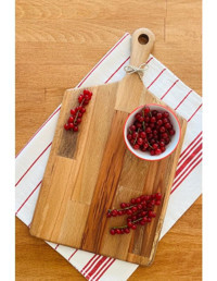 Just Wood Kayın Ağacı 47x26 cm Ahşap Büyük Kahverengi Kesme Tahtası