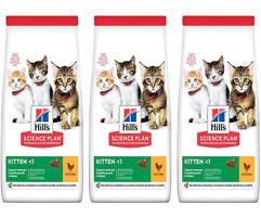 Hill's Science Plan Tavuk Yavru-Yetişkin Kuru Kedi Maması 3x3 kg