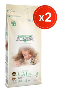 Bonacibo Kuzu Etli Tahıllı Yetişkin Kuru Kedi Maması 2x2 kg