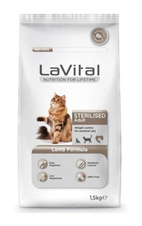 La Vital Kuzu Etli Kısırlaştırılmış Tahıllı Yetişkin Kuru Kedi Maması 12 kg