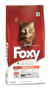 Foxy Omega Plus Balık Tahıllı Yetişkin Kuru Kedi Maması 15 kg