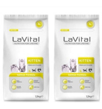 La Vital Somonlu Tahıllı Yavru Kuru Kedi Maması 2x1.5 kg