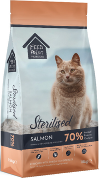 Feed Point Somonlu Kısırlaştırılmış Tahıllı Yetişkin Kuru Kedi Maması 15 kg
