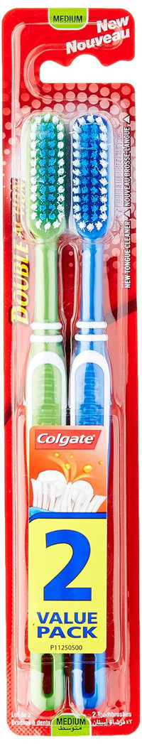 Colgate Spaczolino Orta Parmak Manuel Yetişkin Diş Fırçası Mavi-Yeşil