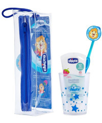 Chicco Ağız Bakım Seti Yumuşak Manuel Bebek Diş Fırçası Mavi