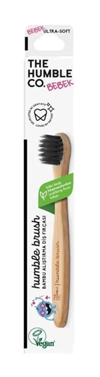 Humble Brush Bambu Alıştırma Yumuşak Manuel Bebek Diş Fırçası Siyah