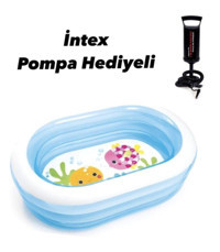 Intex 200 x 163 cm Oval Şişme Havuz Çok Renkli