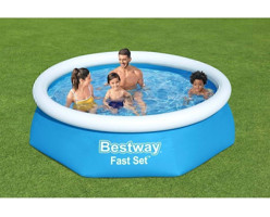 Bestway 244 x 244 cm Yuvarlak Aile Boyu Şişme Havuz Çok Renkli