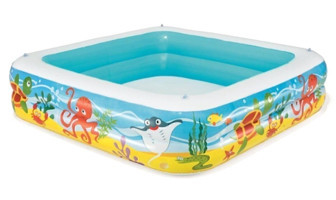 Bestway Gölgelikli 140 x 140 cm Kare Şişme Havuz Çok Renkli