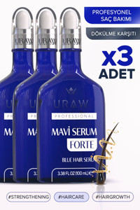 Uraw Forte Dökülme Karşıtı Mavi Su Keratin Saç Serumu 3x100 ml