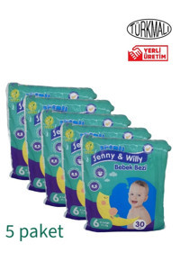 Jenny & Willy 6 Numara Cırtlı Bebek Bezi 150 Adet
