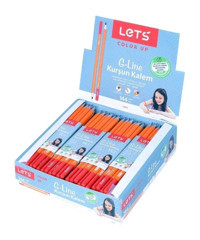 Lets G-Line 10'lu Mercanlı Köşeli Kırmızı HB Kurşun Kalem Seti