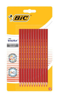 Bic Blister Evolution 12'li Mercanlı Köşeli Kırmızı HB Kurşun Kalem Seti