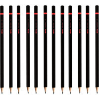 Rotring Sınav 12'li Mercanlı Köşeli Siyah 2B Kurşun Kalem