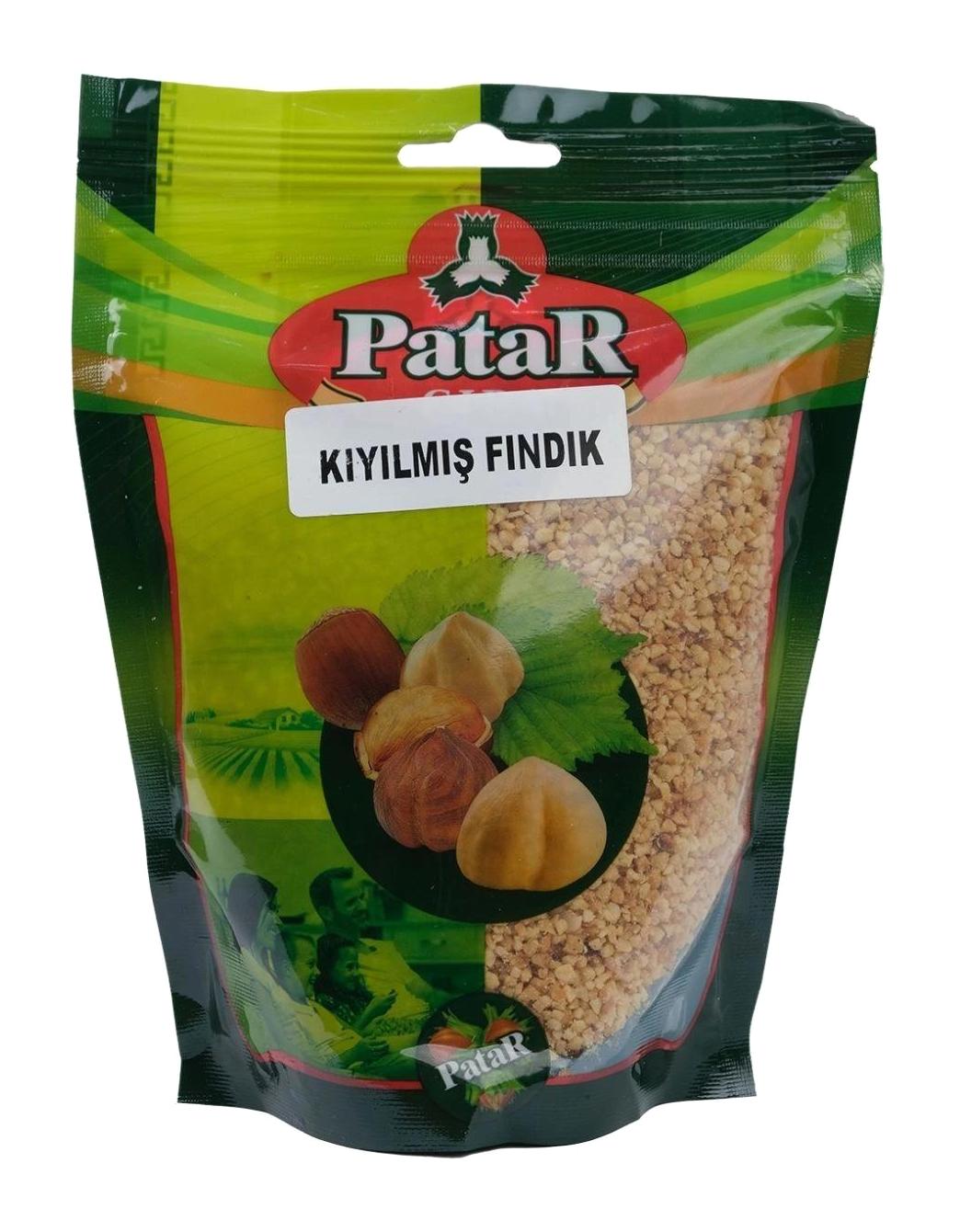 Patar Kavrulmuş Tuzsuz Organik Kıyılmış Giresun Fındık İçi 250 gr