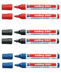 Edding E-260 6 Adet Doldurulabilir Silinebilir Çok Renkli Tahta Kalemi