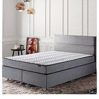 Niron Silver 100x200 cm Başlıklı Yataklı Sandıklı Tek Kişilik Baza Gri