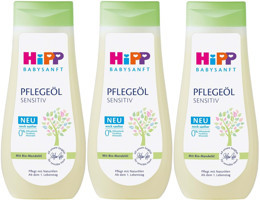 Hipp Babysanft Pfelegeöl Sensitiv Organik Bademli Hipoalerjenik Masaj Yağı 3x200 ml