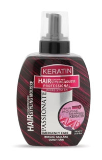 Passionate Keratin Kıvırcık Saçlar İçin Şekillendirici Hacim Veren Saç Köpüğü 700 ml