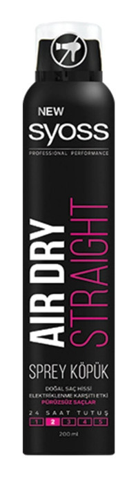 Syoss Air Dry Straight Normal Saçlar İçin Şekillendirici Hacim Veren Saç Köpüğü 200 ml