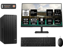 Hp Pro 290 G9 6D3A1EAMNT1357 Harici Radeon RX 550 Intel Core i3 12100 12 GB Ram 512 GB SSD Tower Windows 11 Home 21.5 inç Monitörlü Masaüstü Oyuncu Bilgisayarı + PER4 BELLEK