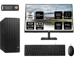 Hp Pro 290 G9 8T2X0ESMNT1321 Harici Radeon RX 550 Intel Core i3 13100 24 GB Ram 256 GB SSD Tower FreeDos 21.5 inç Monitörlü Masaüstü Oyuncu Bilgisayarı + PER4 BELLEK