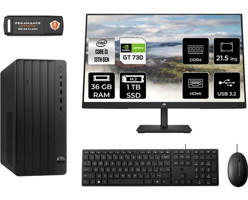 Hp Pro 290 G9 8T2X0ESMNT2333 Harici GeForce GT 730 Intel Core i3 13100 36 GB Ram 1 TB SSD Tower FreeDos 21.5 inç Monitörlü Masaüstü Oyuncu Bilgisayarı + PER4 BELLEK