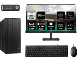 Hp Pro 290 G9 6D3A1EAMNT1430 Harici Radeon RX 550 Intel Core i3 12100 32 GB Ram 4 TB SSD Tower Windows 11 Pro 21.5 inç Monitörlü Masaüstü Oyuncu Bilgisayarı + PER4 BELLEK