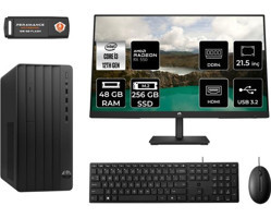 Hp Pro 290 G9 6D3A1EAMNT1341 Harici Radeon RX 550 Intel Core i3 12100 48 GB Ram 256 GB SSD Tower FreeDos 21.5 inç Monitörlü Masaüstü Oyuncu Bilgisayarı + PER4 BELLEK