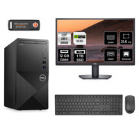Dell Vostro 3020 MN3020D458 Harici GeForce GT 1030 Intel Core i7 13700 12 GB Ram 1 TB SSD Tower FreeDos 21.5 inç Monitörlü Masaüstü Oyuncu Bilgisayarı