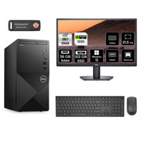 Dell Vostro 3020 MN3020D532 Harici GeForce GT 1030 Intel Core i7 13700 36 GB Ram 512 GB SSD Tower Windows 11 Home 21.5 inç Monitörlü Masaüstü Oyuncu Bilgisayarı