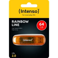 Intenso Rainbow Line USB 2.0 Usb Type-A 64 GB Flash Bellek Sarı Siyah