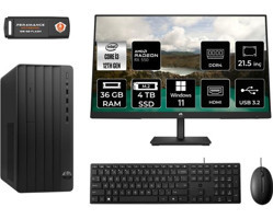 Hp Pro 290 G9 6D3A1EAMNT1435 Harici Radeon RX 550 Intel Core i3 12100 36 GB Ram 4 TB SSD Tower Windows 11 Pro 21.5 inç Monitörlü Masaüstü Oyuncu Bilgisayarı + PER4 BELLEK