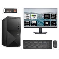 Dell Vostro 3910 MN35633910D305 Harici GeForce GT 730 Intel Core i3 12100 8 GB Ram 4 TB SSD Tower FreeDos 21.5 inç Monitörlü Masaüstü Oyuncu Bilgisayarı