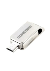 Concord C-OTG Mini Çift Taraflı USB 2.0 Usb Type-A Micro-A 32 GB Flash Bellek Gri