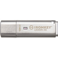 Kingston Ironkey Locker+ 50 Şifreli USB 3.2 Usb Type-A 128 GB Flash Bellek Gümüş