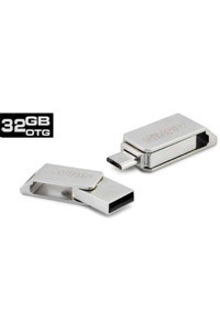 Auris Mini Çift Taraflı USB 3.1 Micro Usb 32 GB Flash Bellek Gümüş