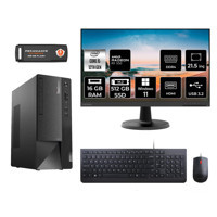 Lenovo Thinkcentre Neo 50T M0BJTXD212 Harici Radeon RX 550 Intel Core i5 12400 16 GB Ram 512 GB SSD Tower Windows 11 Home 21.5 inç Monitörlü Masaüstü Oyuncu Bilgisayarı