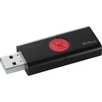 Kingston Data Traveler 106 Dt106 USB 3.0 Usb Type-A 64 GB Flash Bellek Siyah