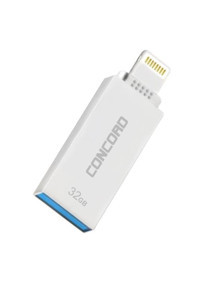 Concord C-OTG Mini Çift Taraflı USB 3.0 Usb Type-A Micro-A 32 GB Flash Bellek Gri