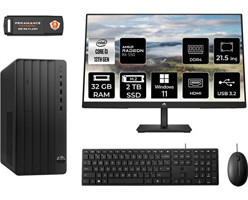 Hp Pro 290 G9 8T2X0ESMNT1429 Harici Radeon RX 550 Intel Core i3 13100 32 GB Ram 2 TB SSD Tower Windows 11 Pro 21.5 inç Monitörlü Masaüstü Oyuncu Bilgisayarı + PER4 BELLEK