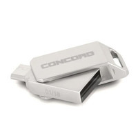 Concord C-OTG Mini Çift Taraflı USB 2.0 Usb Type-A Micro-A 8 GB Flash Bellek Gri
