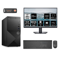 Dell Vostro 3910 MN35633910D270 Harici Radeon RX 550 Intel Core i3 12100 20 GB Ram 4 TB SSD Tower Windows 11 Pro 21.5 inç Monitörlü Masaüstü Oyuncu Bilgisayarı