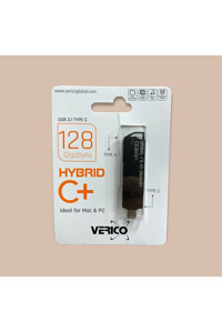 Verico Hybrid C+ USB 3.1 Usb Type-C 128 GB Flash Bellek Siyah