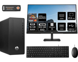 Hp 295 G8 6D389EAMNT362 Dahili Radeon Graphics AMD Ryzen 7 5700G 16 GB Ram 512 GB SSD Tower Windows 11 Home 21.5 inç Monitörlü Masaüstü Bilgisayar + PER4 BELLEK
