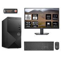 Dell Vostro 3910 MN3910D041 Dahili Intel UHD Graphics 730 Intel Core i5 12400 48 GB Ram 256 GB SSD Tower FreeDos 21.5 inç Monitörlü Masaüstü Bilgisayar