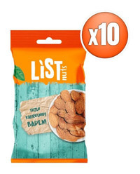 List Nuts Kavrulmuş Tuzlu Tane Badem İçi 10x40 gr