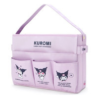 Lucky Power Kawaii Sanrio Kuromi Bölmeli Pembe Hayvan Figürlü Kumaş Büyük Boy Çok Gözlü Seyahat Makyaj Çantası